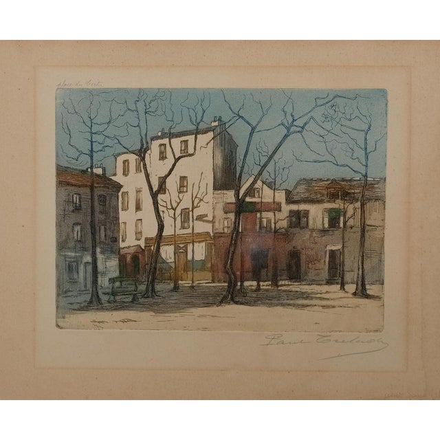 Paul Trelade (Gen Paul), Place du Tertre, Original Signed Engraving For Sale - Image 7 of 7