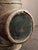 Antique Tin Bullseye Candle Lantern Crimped Top Green Painted Belt Lamp For Sale - Image 13 of 18