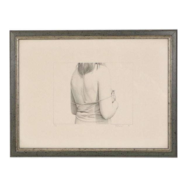 Roger Wittevrongel, Portrait of a Woman Numbered 79/99, 1984, Lithograph, Framed For Sale - Image 14 of 14