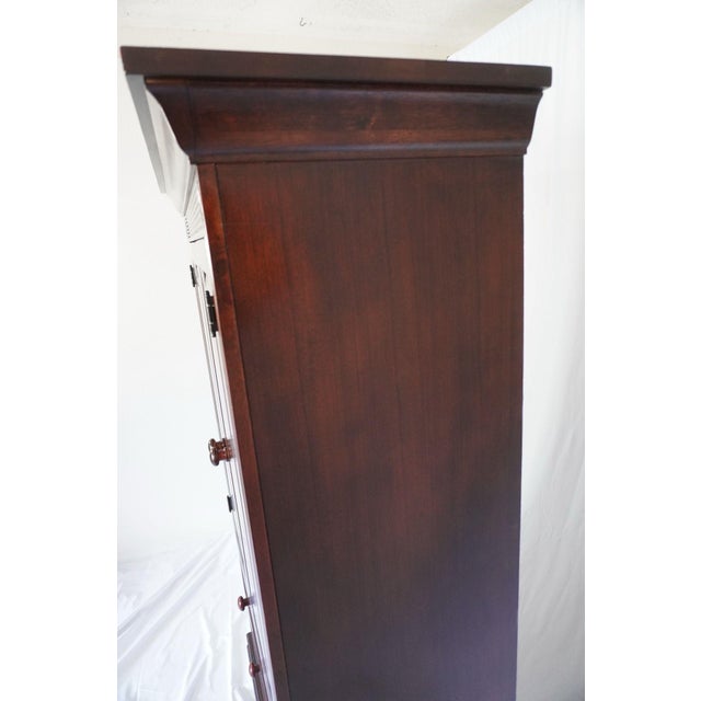 2020s Beautiful Cherry Hardwood Armoire Dresser Entertainment Center With Drawers For Sale - Image 5 of 10
