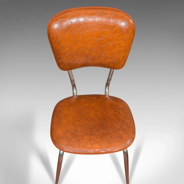 1960s French Faux Crocodile Upholstery Chairs - A Pair For Sale - Image 9 of 13