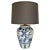 A spectacular early 20th‑century blue and white porcelain ginger jar converted into an elegant table lamp, crafted in the...