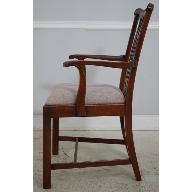Chippendale Set of 8 Hickory Chair Co Mahogany Dining Room Chairs For Sale - Image 3 of 18