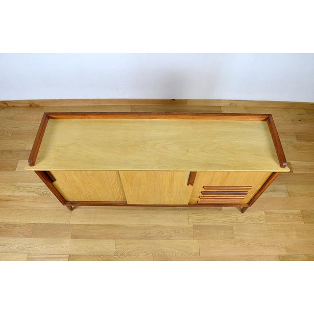 1960s Vintage Compass Leg Sideboard Eros Edition by Gustave Gautier, 1950 For Sale - Image 5 of 13