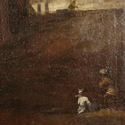 Italian Artist, The Holy Family, Oil on Canvas, 1600s For Sale - Image 8 of 15