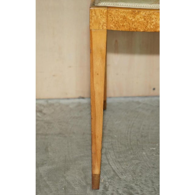 Wood Art Deco Burr Maple Wood Occasional Side Chair For Sale - Image 7 of 17