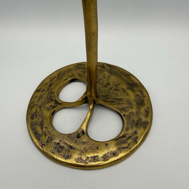 Large Three-Light Candlestick in Brass by Kurt Jesch for Fratelli Tonini, Italy, 1960s For Sale - Image 9 of 16