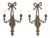 Patinated Brass Cherub Candlestick Sconces, Pair For Sale