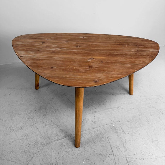 Contemporary Vintage Wooden Coffee Table, 2000s For Sale - Image 3 of 9
