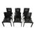 1993 Thonet Design Black Wood Chairs - Set of 6 For Sale