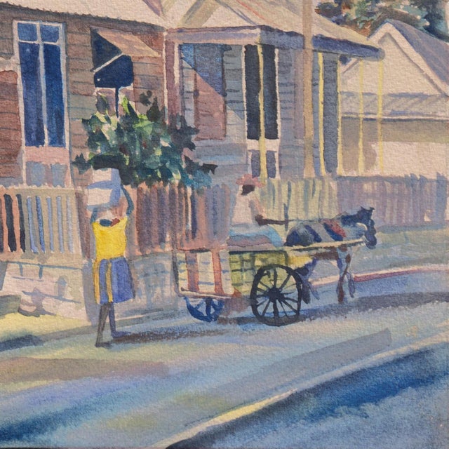 Impressionist 'Barbados Evening' by Neville Legall, 1987, Caribbean Island Life, Barbadian Artist, Barbados For Sale - Image 3 of 6