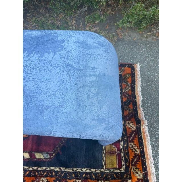 1970s Bernhardt Flare Postmodern Parsons Upholstered Console/Sofa Table For Sale - Image 12 of 12