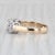 Metal 0.75ctw Diamond Flower Clusters Ring 14k Yellow White Gold Size 7.25 Engagement For Sale - Image 7 of 8