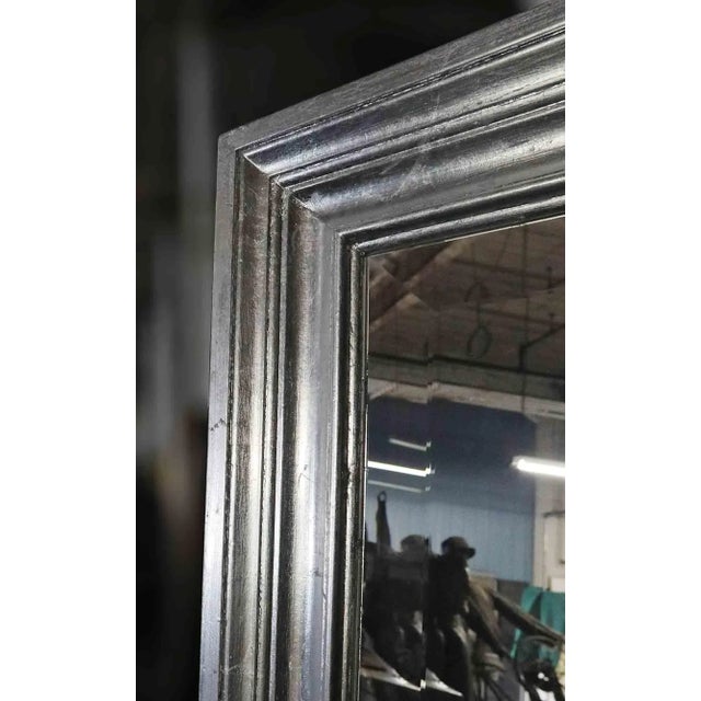 Vintage Mirror With Beveled Glass With Silver Giltwood-Style Frame For Sale - Image 4 of 7