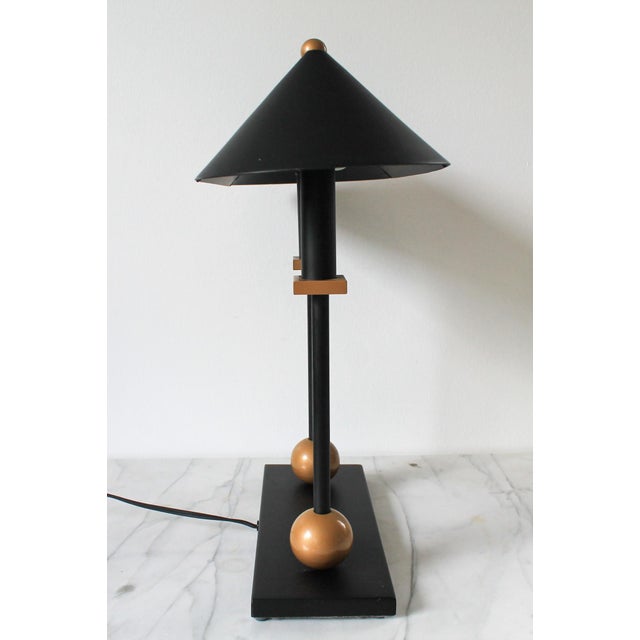 George Kovacs 1980s Robert Sonneman for George Kovacs Memphis Style Post Modern Bankers Desk Lamp For Sale - Image 4 of 18