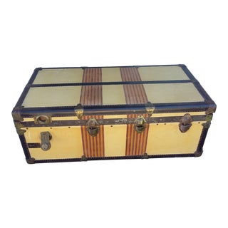 1930s Americana Abercrombie & Fitch Oshkosh "The Chief " Steamer Trunk For Sale