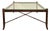 Faux Bamboo Metal Leather Coffee Table For Sale