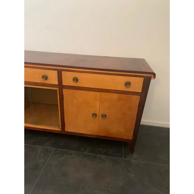 Brown Art Deco Maple & Elm Sideboard, 1940s For Sale - Image 8 of 13