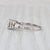 Metal Vintage 0.14ct Transitional Cut Diamond Engagement Ring 18k White Gold Size 5 For Sale - Image 7 of 8