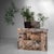 A remarkable old Japanese tea chest from the Shōwa period, dating from c. 1950–1970. Originally used for storing tea, the...