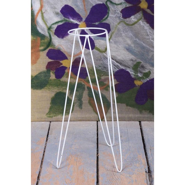 1950s Mid-Century Czech Flower Stand in Lacquered Steel, 1950s For Sale - Image 5 of 7