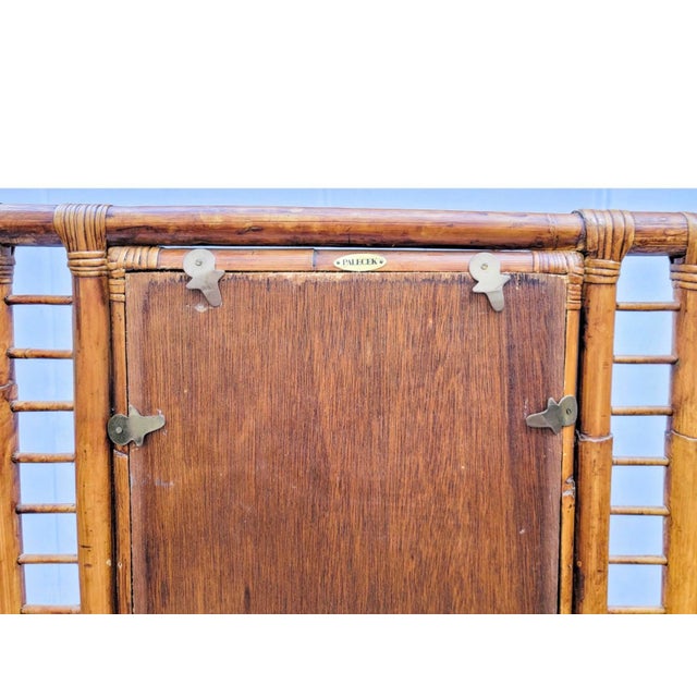 Late 20th Century 20th-C. Bamboo, Wicker, and Rattan Etagere Vanity or Hall Tree by Palecek For Sale - Image 5 of 6