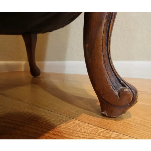 Brown Early 20th Century Bergere Armchair For Sale - Image 8 of 10