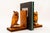 Mid-Century Modern Carved Owl Motive Lime Wood Bookends, Vienna, 1960s, Set of 2 For Sale - Image 3 of 18
