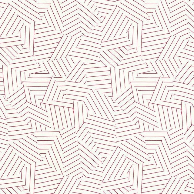 Not Yet Made - Made To Order Sample, Schumacher Deconstructed Stripe Fabric in Red For Sale - Image 5 of 5