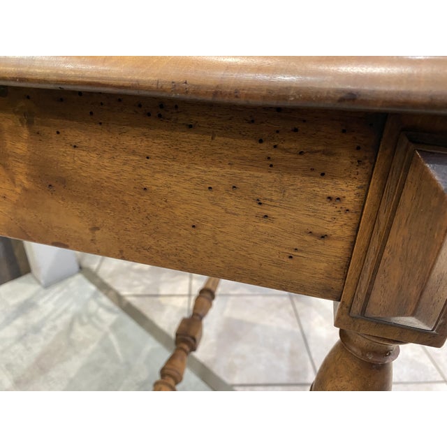 Oak Desk with Drawer and Turned and Carved Legs, 1890s For Sale - Image 18 of 18