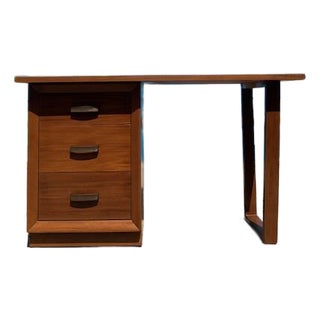 1950's Solid Mahogany Writing Desk For Sale