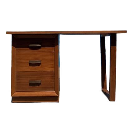 1950's Solid Mahogany Writing Desk For Sale