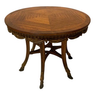 1930s j.n. Slack New York Mahogany Neo-Classical Style Round Side Table For Sale