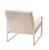 Metal Hemingway Accent Chair, Cream Leather For Sale - Image 7 of 9