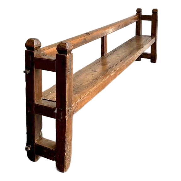 Vintage 18th Century Monumental Spanish Bench For Sale