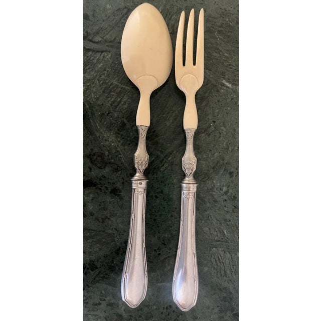 French Serving Set by Grunthaler, Sterling Handles, C. 1920's For Sale - Image 12 of 12