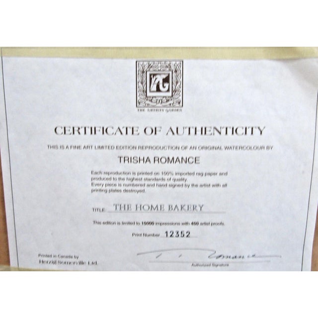1990s Trisha Romance the Home Bakery Matted and Framed Numbered Print For Sale - Image 14 of 15