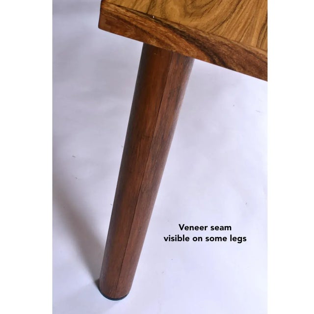Long and Narrow Modern Minimalist Rosewood Dining Table For Sale - Image 10 of 13