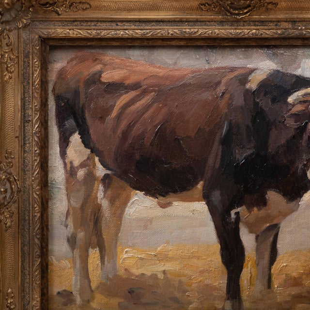 Heinrich Von Zügel, Bull, 1953, Oil on Canvas, Framed For Sale - Image 4 of 6