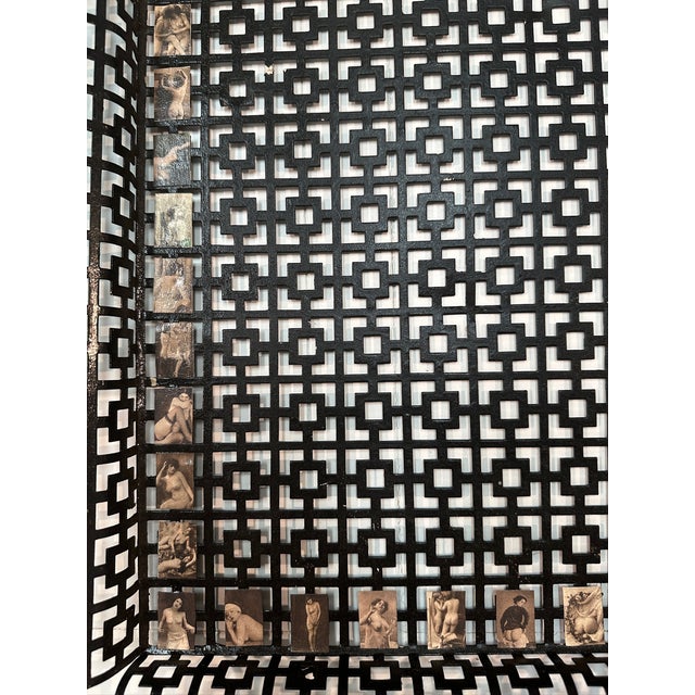 1950s Mid 20th Century Perforated Metal Tray in the Style of Mathieu Matégot For Sale - Image 5 of 11