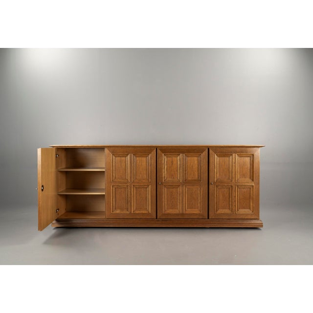 1960s Brutalist Sideboard with Wood Cassette Fronts by Gerhard Bartels, 1970s For Sale - Image 5 of 18