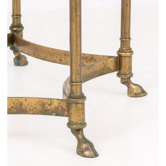 Mid 20th Century La Barge Style Glass Top and Brass Table For Sale - Image 5 of 8