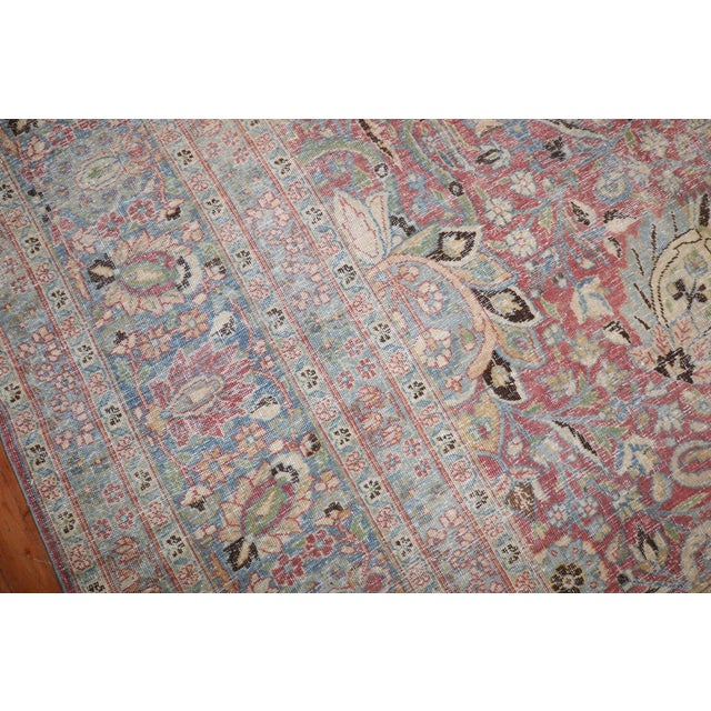 Raspberry Persian Distressed Rug no. j2632 For Sale - Image 10 of 10