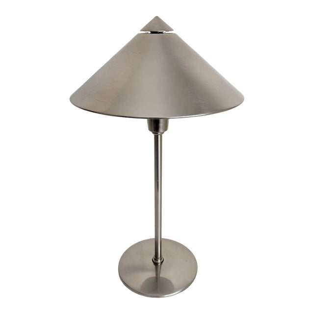 Late 20th Century Postmodern Stainless Steel Cone Lamp For Sale