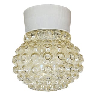 Vintage White Porcelain Ceiling Light, 1970s For Sale