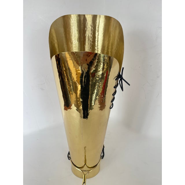 English Brass Boot Umbrella Stand, 1950s For Sale - Image 17 of 17