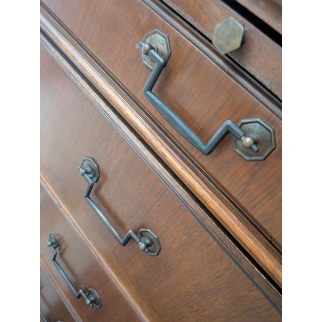 1950s Jofco Brand Walnut Executive Office Desk For Sale - Image 9 of 12