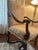 Wood Pair of Sherrill Carved Wood Damask Armchairs With Nailhead Trim Pair of Sherrill Carved Wood Damask Armchairs With Nailhead Trim For Sale - Image 7 of 17