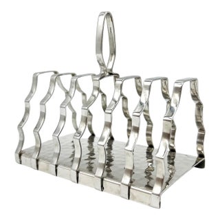 Vintage English Olde Hall Stainless Steel 6-Slice Toast Rack – Mid-Century Modern / English Traditional For Sale