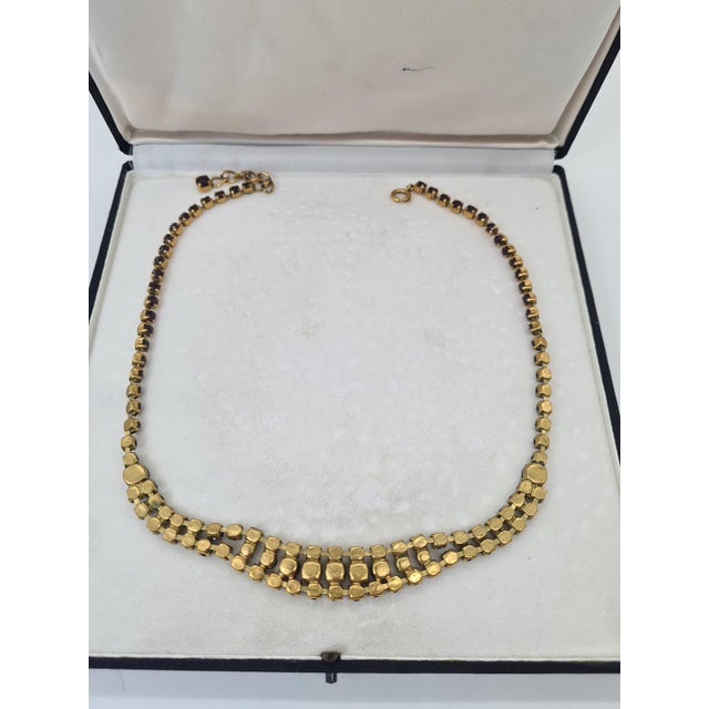 Necklace with Natural Garnets in Sander Jewelry Box, Hannover, Germany, 1960s For Sale - Image 9 of 10